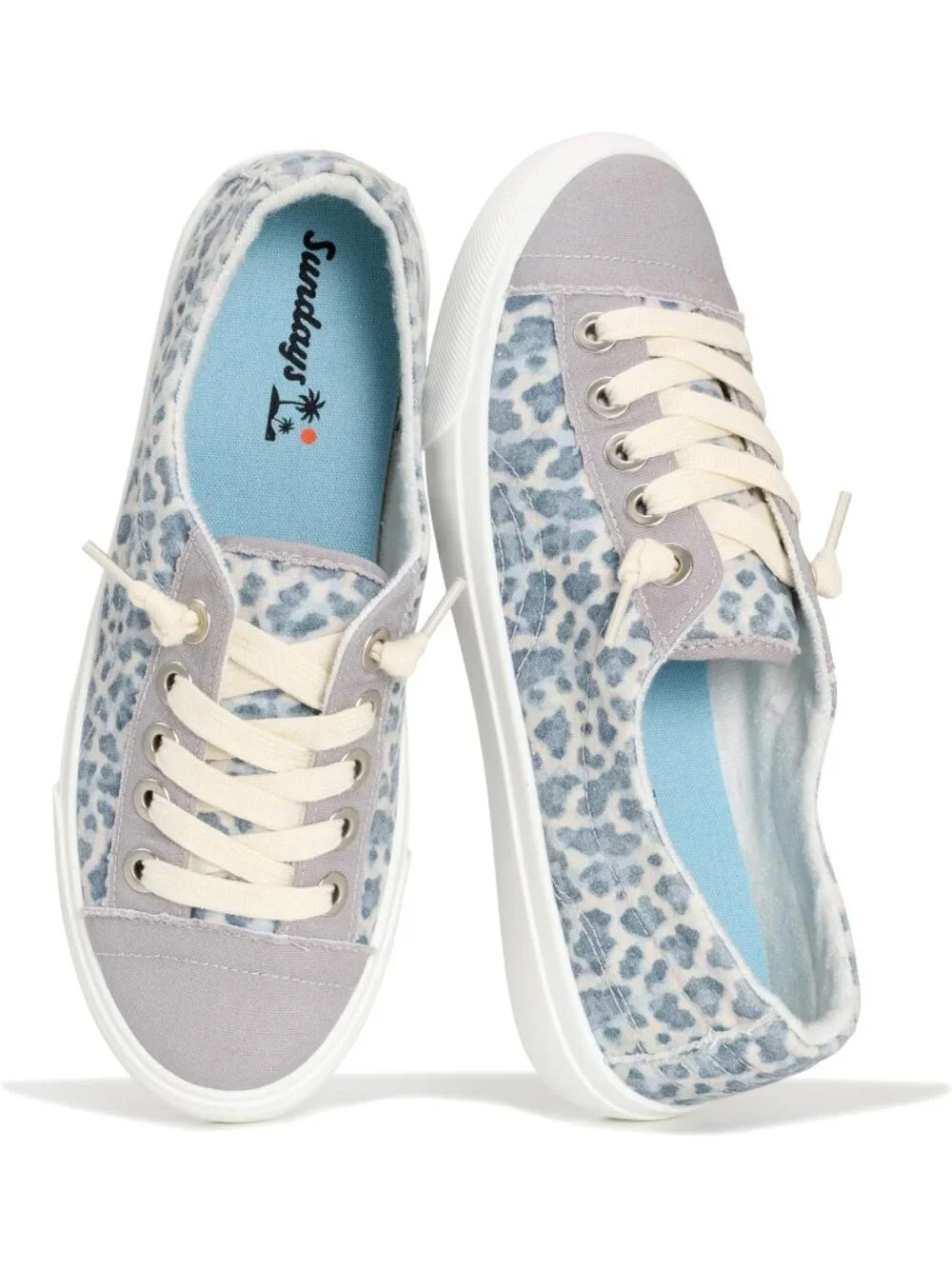 Women's Grey Canvas Memory Foam Insole Non Slip and Lightweight Sneakers